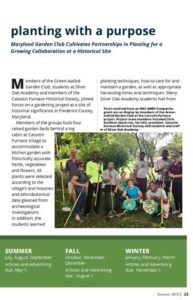 Cover for the Planting with a Purpose article