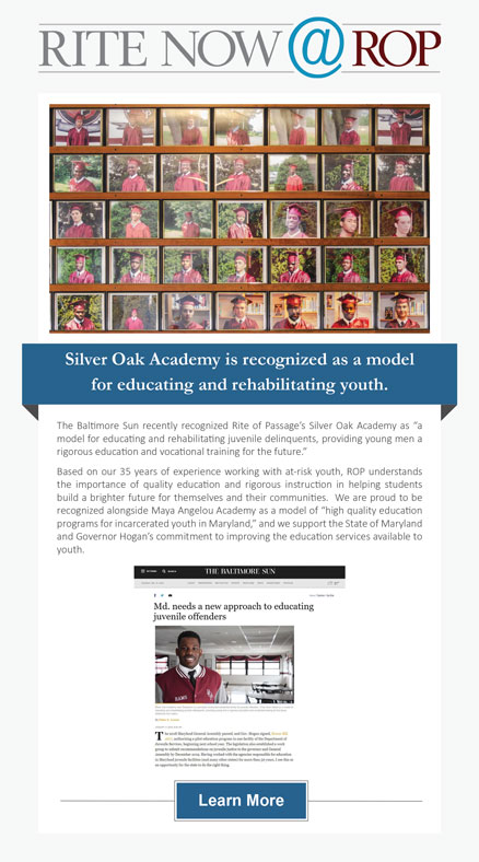 Cover for the Rite Now @ ROP article about Silver Oak Academy