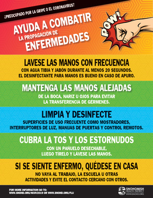 Stop the Spread of Illness Poster in Spanish